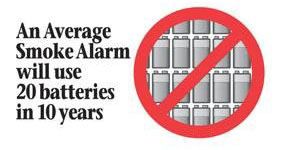no need to replace batteries in smoke alarm
