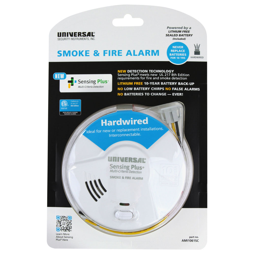 10 year Multi Criteria Hardwired Smoke & Fire Alarm