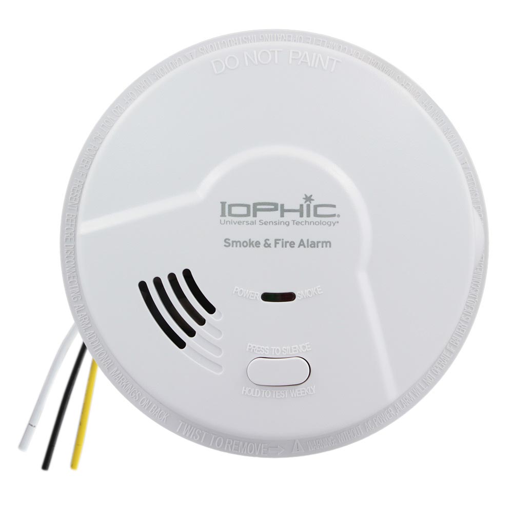 USI Electric Hardwired 2-in-1 Universal Smoke Sensing Smoke and Fire Alarm with Battery Backup (MDS107)