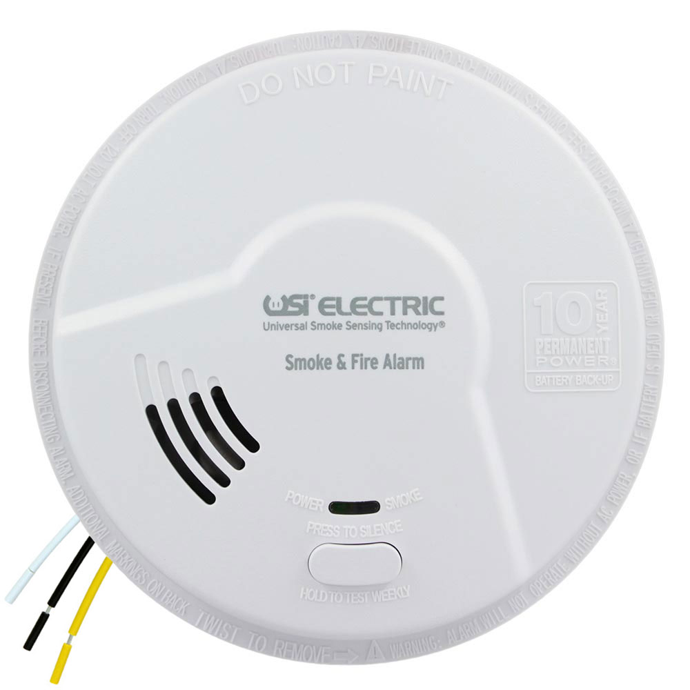 USI 2-in-1 Hardwired Smoke and Fire Smart Alarm with 10 Year Sealed Battery and Universal Smoke Sensing Technology (MI106S)