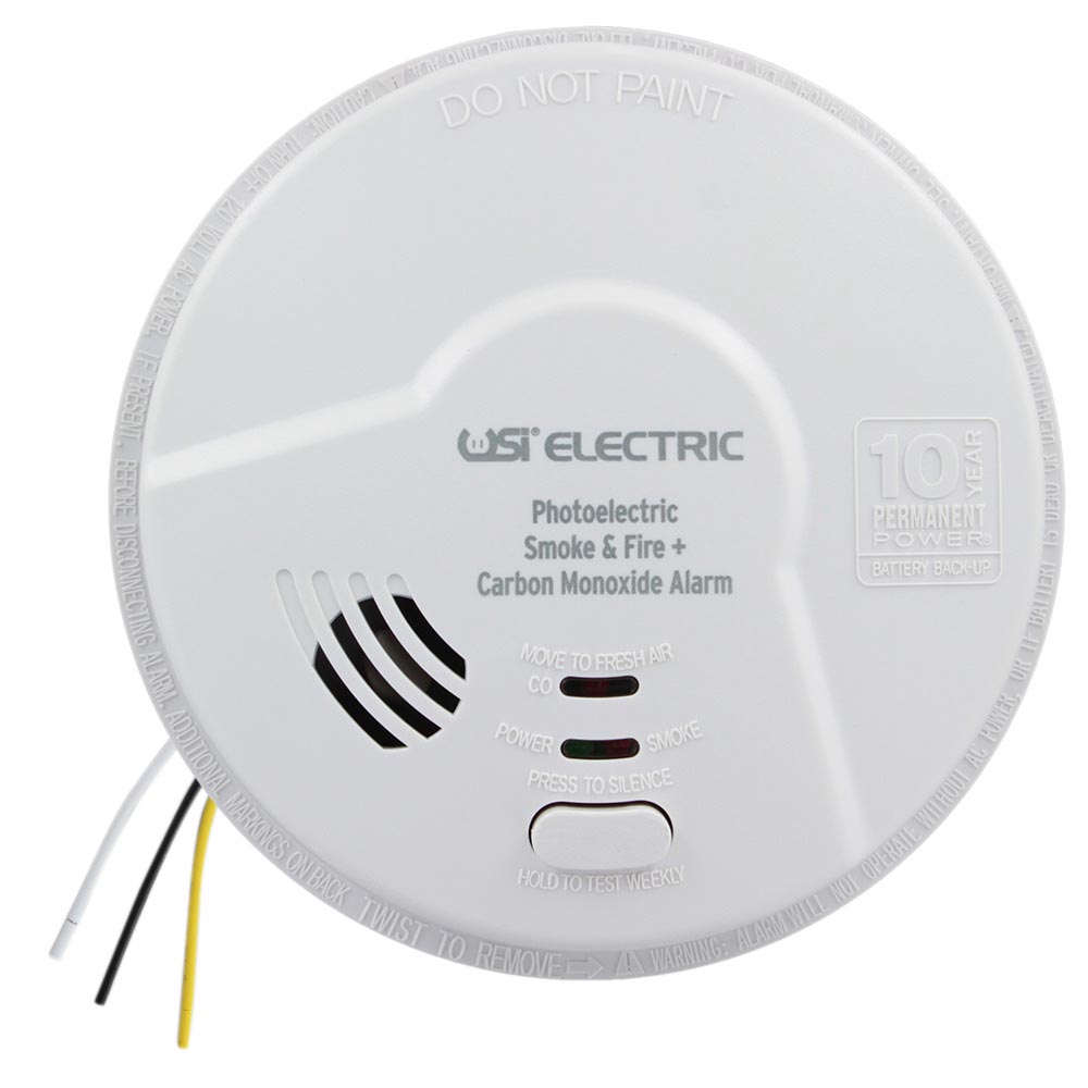 USI Hardwired 2-in-1 Photoelectric Smoke & Carbon Monoxide Alarm with 10 Year Tamper Proof Sealed Battery Backup (MPC122S)