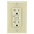 USI Electric 20 Amp GFCI Receptacle Duplex Outlet, Ivory